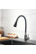 Змішувач для кухні Lidz Aria 015F31 (k35) з гнучким виливом LDARI015F31BGRP49566 Graphite/Black