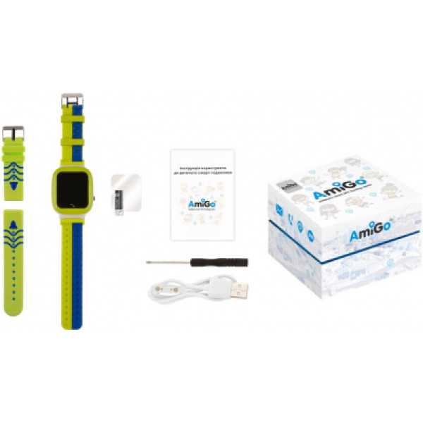 Смарт-годинник Amigo GO004 Splashproof Camera+LED Green (856042)