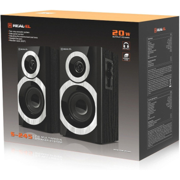 Акустична система REAL-EL S-245 Black (EL121200015)