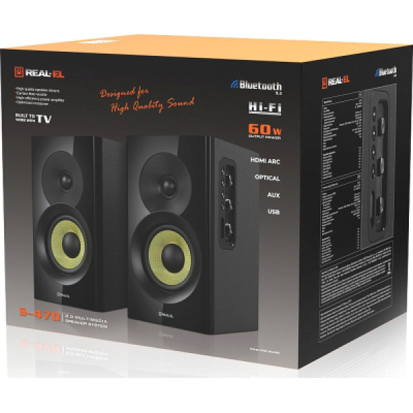 Акустична система REAL-EL S-470 Black (EL121200018)