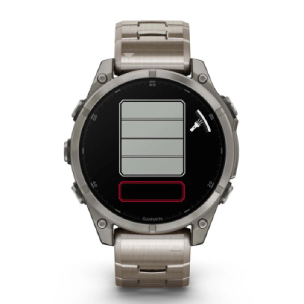 Смарт-годинник Garmin fenix 8 47mm, AMOLED, Saph, Ti/Bare/Graphite w/TiBand,Excl, GPS (010-02904-40)