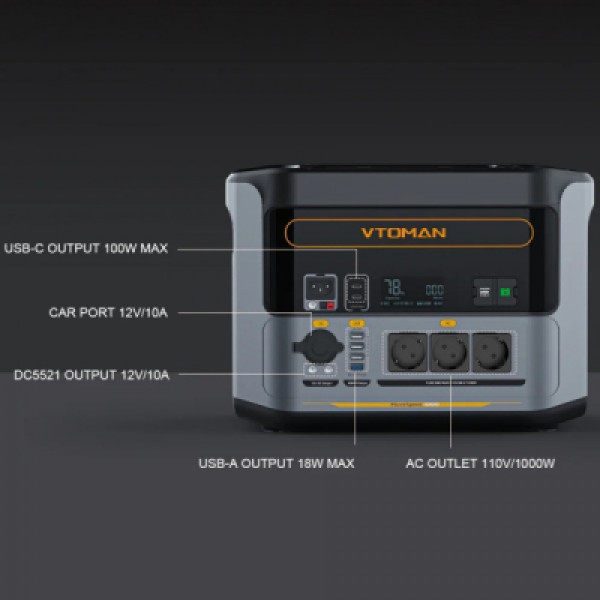 Зарядна станція Vtoman FlashSpeed 1000 PB-85 1000W 828Wh (FlashSpeed 1000)