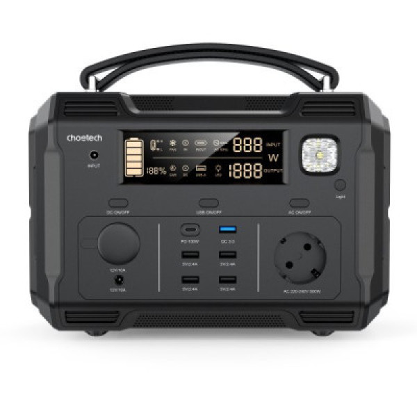 Зарядна станція Choetech BS004-EU-BK, 500W (BS004-EU-BK)