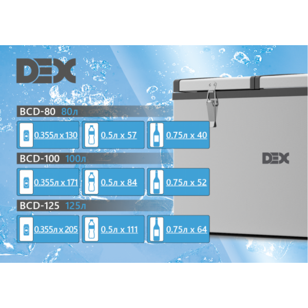 Холодильник-морозильник автомобільний Dex BCD80
